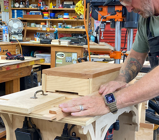 Sash making in a workshop